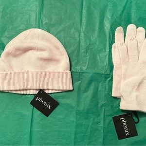 NWT cashmere gloves and hat